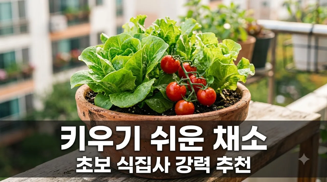 초보자가 키우기 쉬운 채소 BEST 5 | 좁은 베란다 수확 가이드