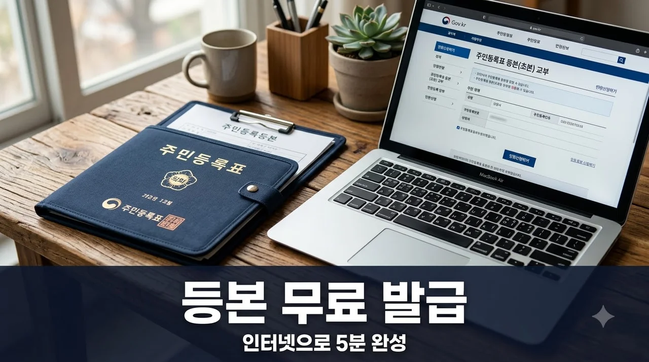주민등록등본 인터넷 발급 방법: 5분 만에 무료로 출력하는 쉬운 가이드