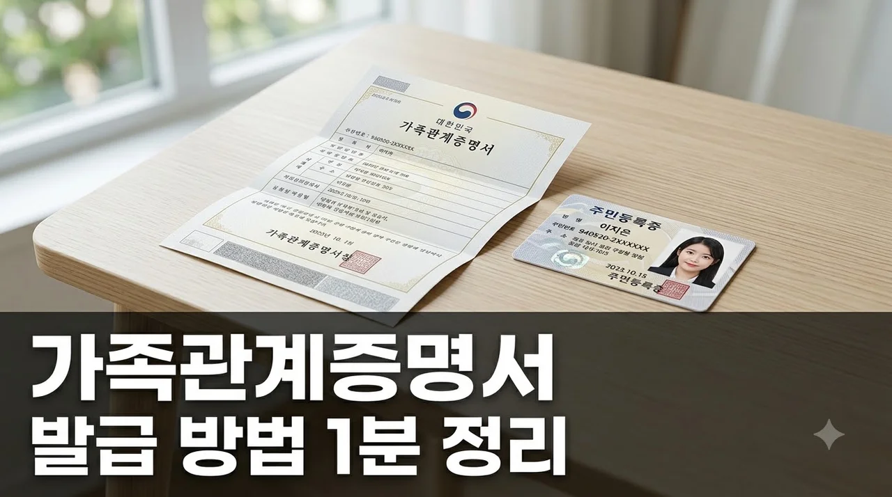 가족관계증명서 발급 방법 3가지! 인터넷 모바일 무인발급기 총정리