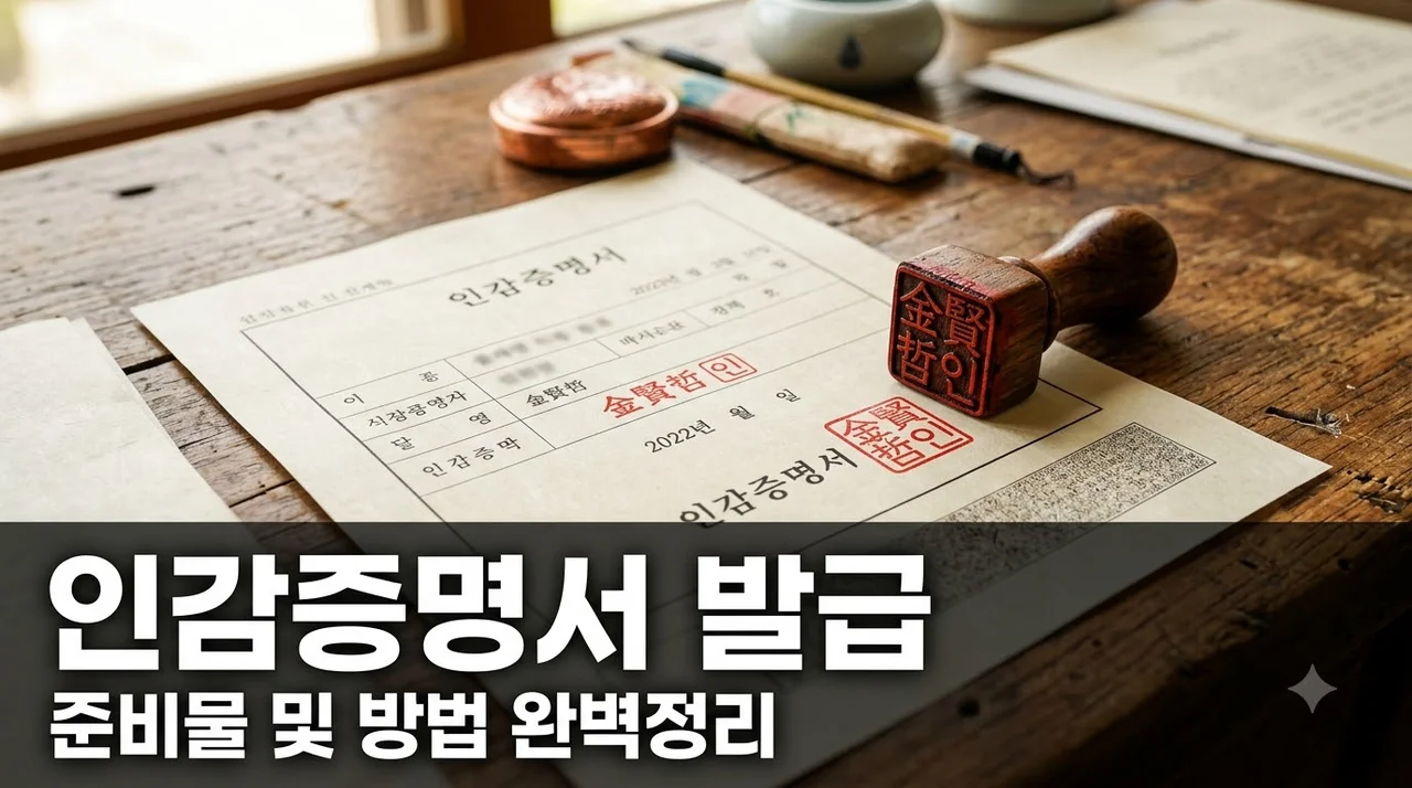 인감증명서 발급 방법 및 준비물 총정리 (방문 전 필수 체크리스트)