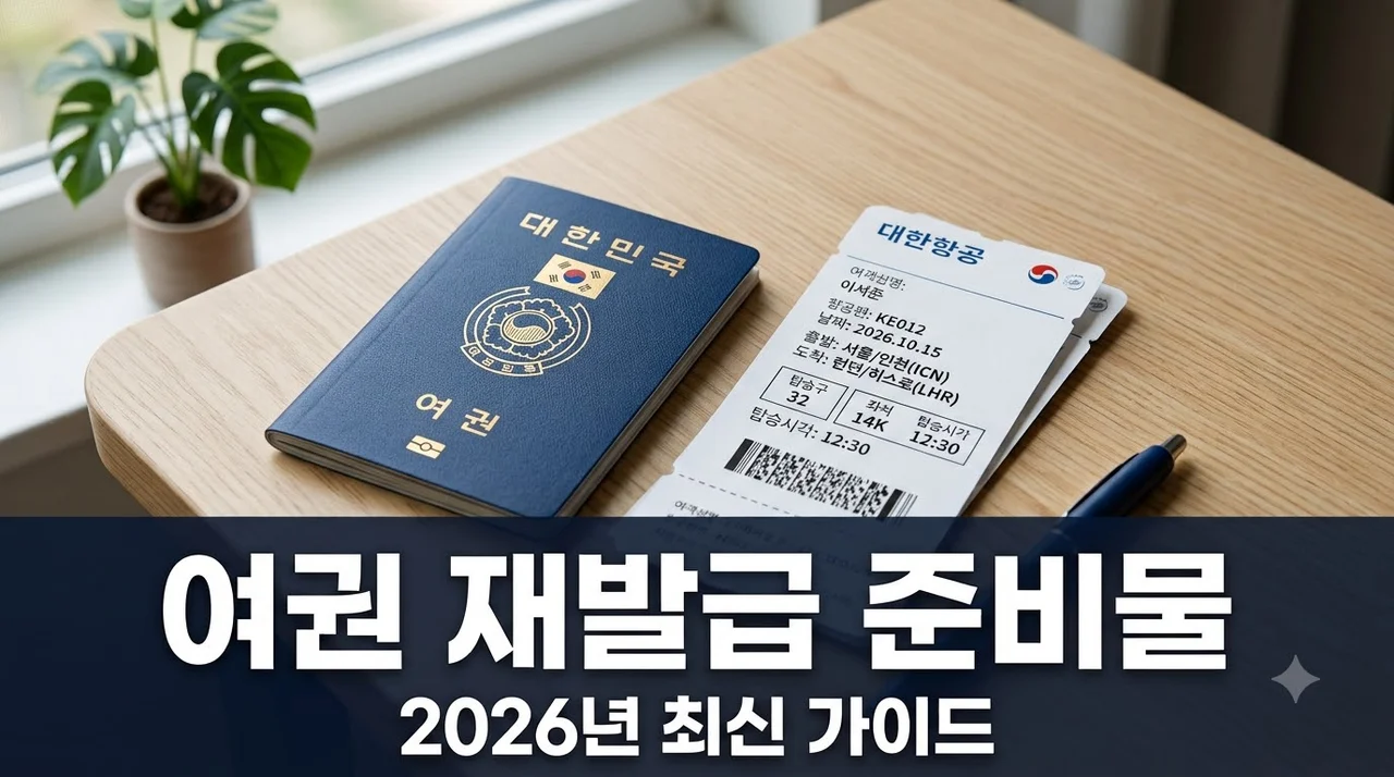 여권 재발급 준비물 2026 최신판: 온라인 신청 방법 및 비용 총정리