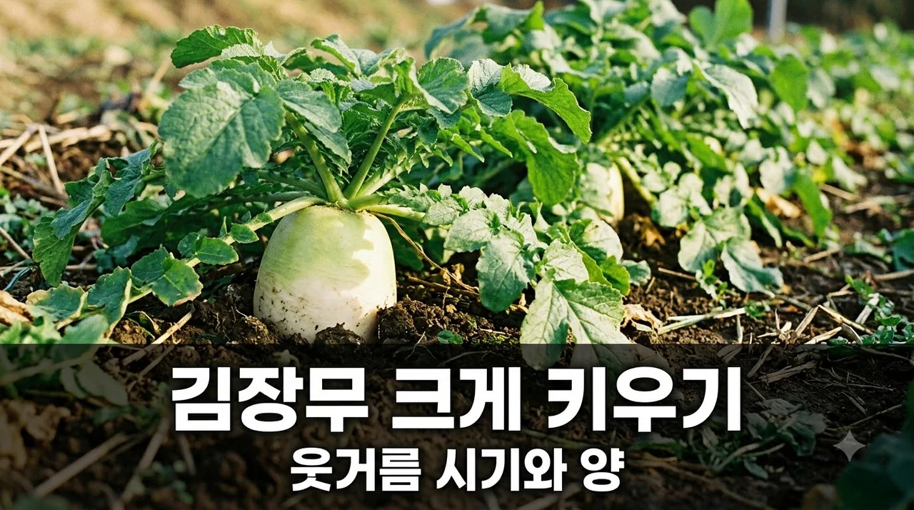 김장무 크게 키우는 비료 주는법 웃거름 양과 시기 완벽 가이드