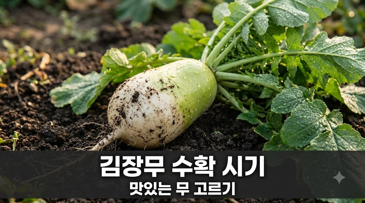 김장무 수확 시기, 맛있는 무를 캐는 결정적 신호 5가지